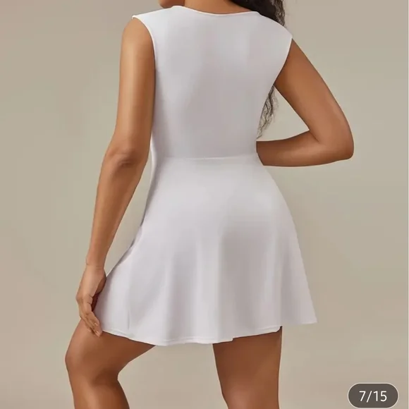 White Sleeveless Skater Dress, Yoga, Tennis...gorgeous! - Picture 2 of 4